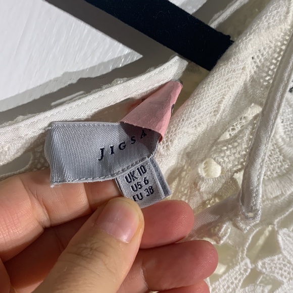 Jigsaw white lace dress with slip - Picture 7 of 17